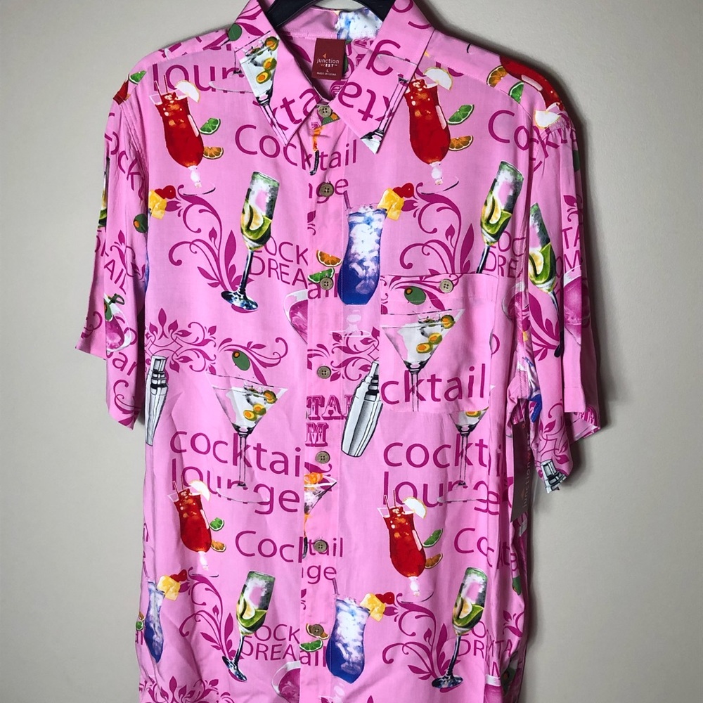 Junction West party shirt size large, pink